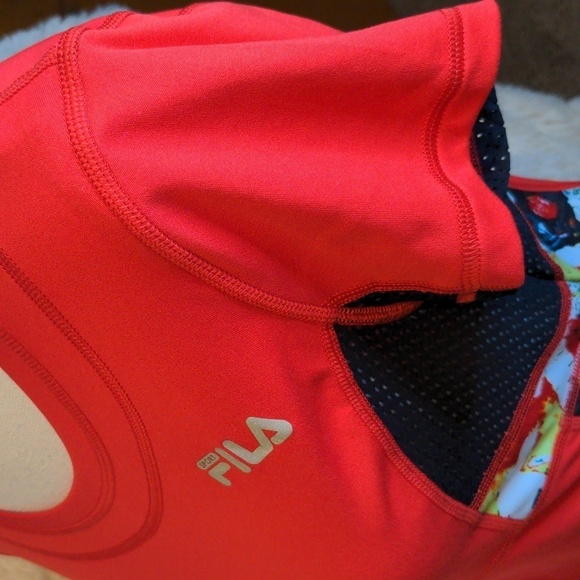 FILA SPORT Fitted Athletic Dry Fit Biking Running Shirt Sz M - Picture 9 of 11